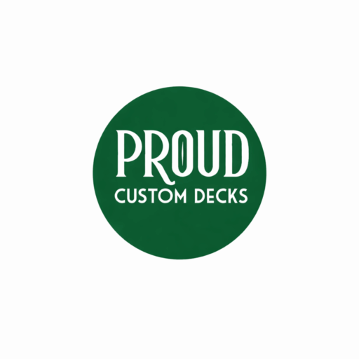 Proud Custom Decks logo – custom deck builder specializing in Trex composite decking